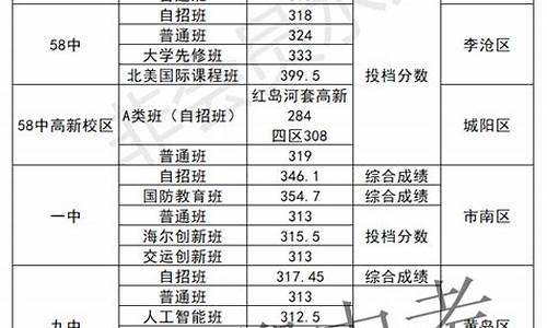 青岛高中考试排名及分数线,青岛高中成绩排名